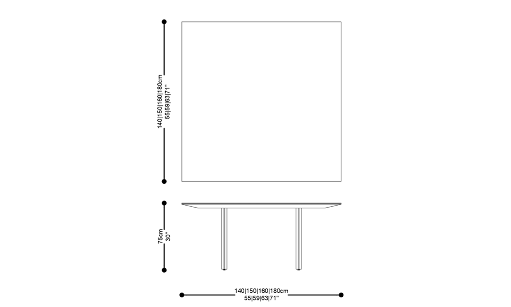 Image of the main dimensions of the product